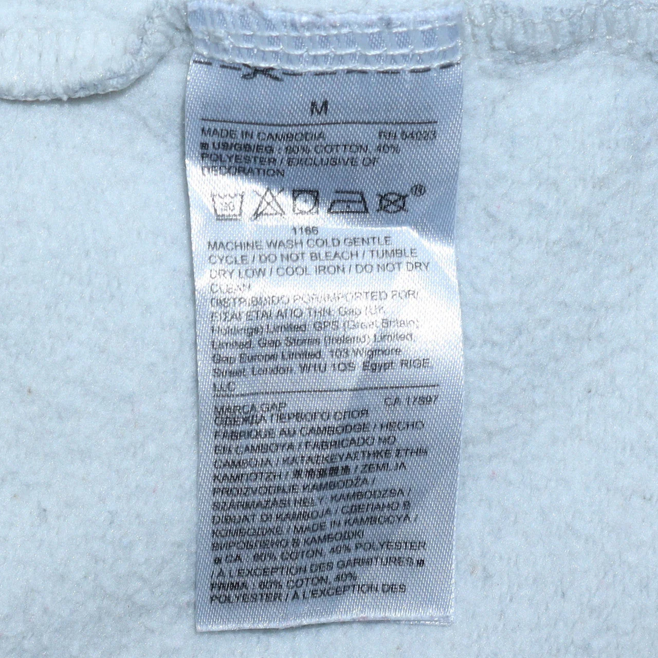 GAP Womens Grey Pullover Hoodie M Cotton Blend Logo Casual - Image 6