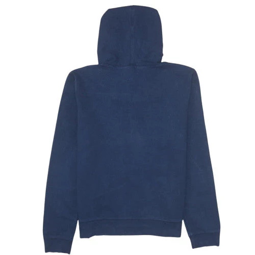GAP Womens Navy Blue Pullover Hoodie L Logo Design Cotton Blend - Image 4