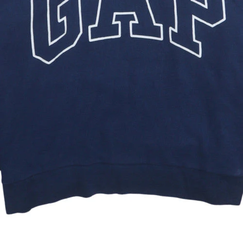 GAP Womens Navy Blue Pullover Hoodie Large Logo Sweatshirt - Image 7