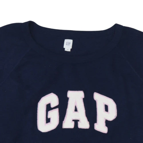 GAP Womens Navy Blue XL Cotton Blend Pullover Sweatshirt - Image 7