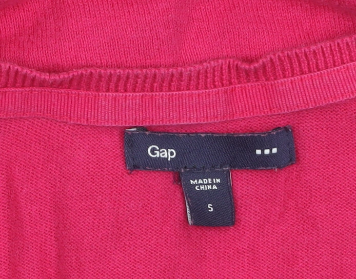 Gap Womens Pink Cotton Cardigan Small Long Sleeve Classic Style - Image 5
