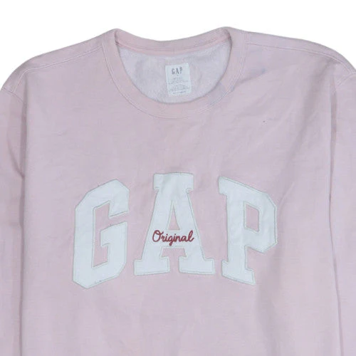 GAP Womens Pink Logo Pullover Sweatshirt Size L Cotton Blend - Image 8