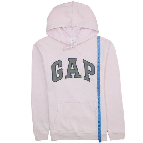 GAP Womens Pink Pullover Hoodie Medium Cotton Blend Logo Sweatshirt - Image 3