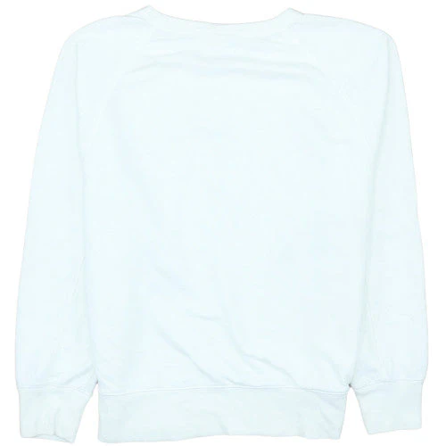 GAP Womens White Crew Neck Logo Sweatshirt Size M Cotton Blend - Image 4