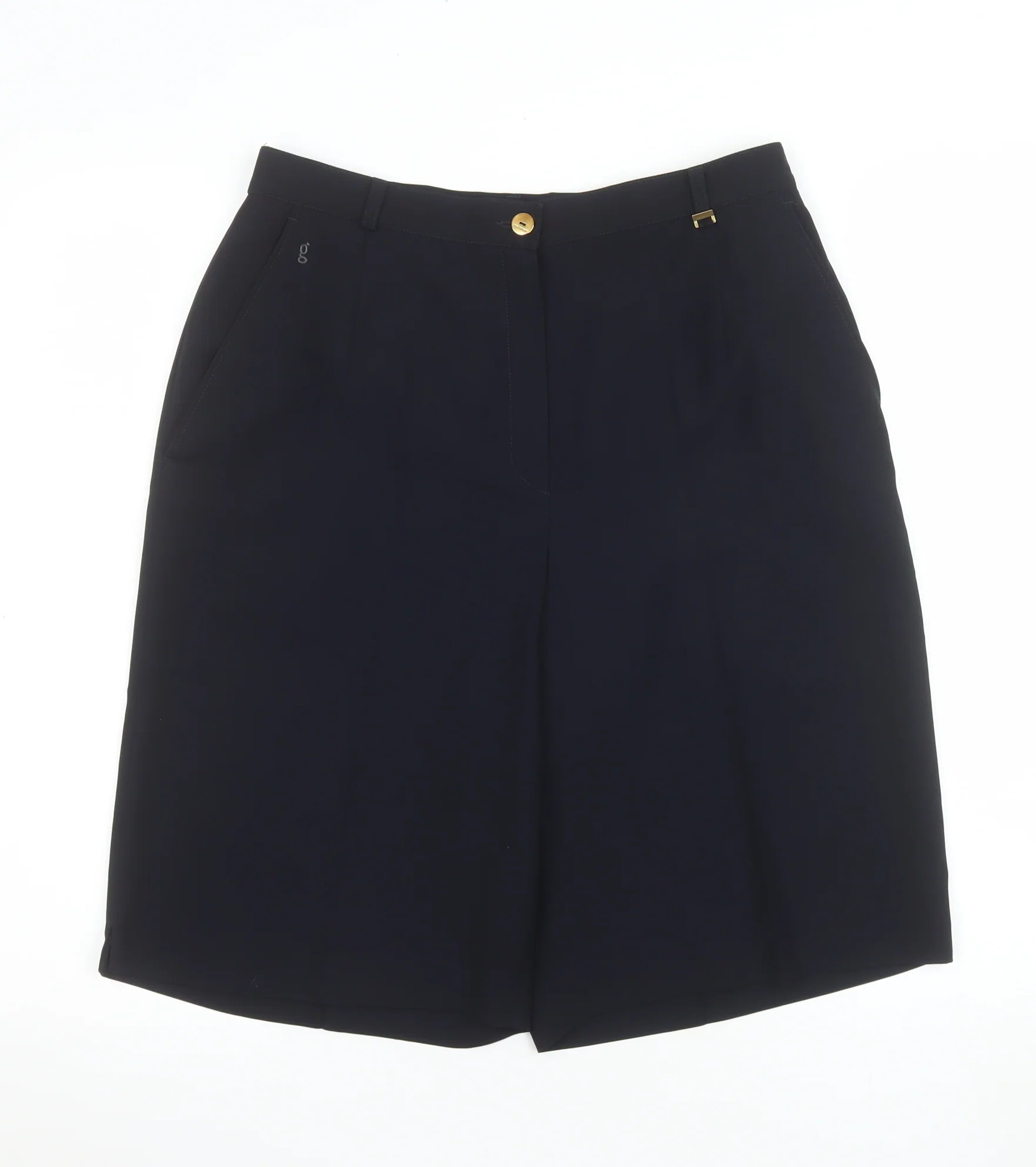 Gardeur New Sports Women's Black Size 14 Bermuda Shorts 100% Polyester