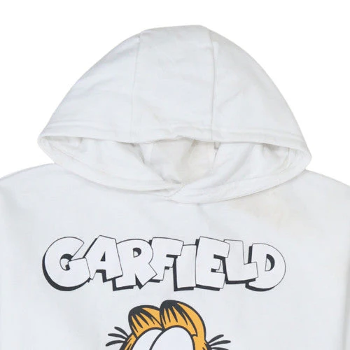 Garfield Girls White Pullover Hoodie 12-13 Years Fleece Comic Graphic - Image 7
