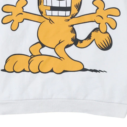 Garfield Girls White Pullover Hoodie 12-13 Years Fleece Comic Graphic - Image 8