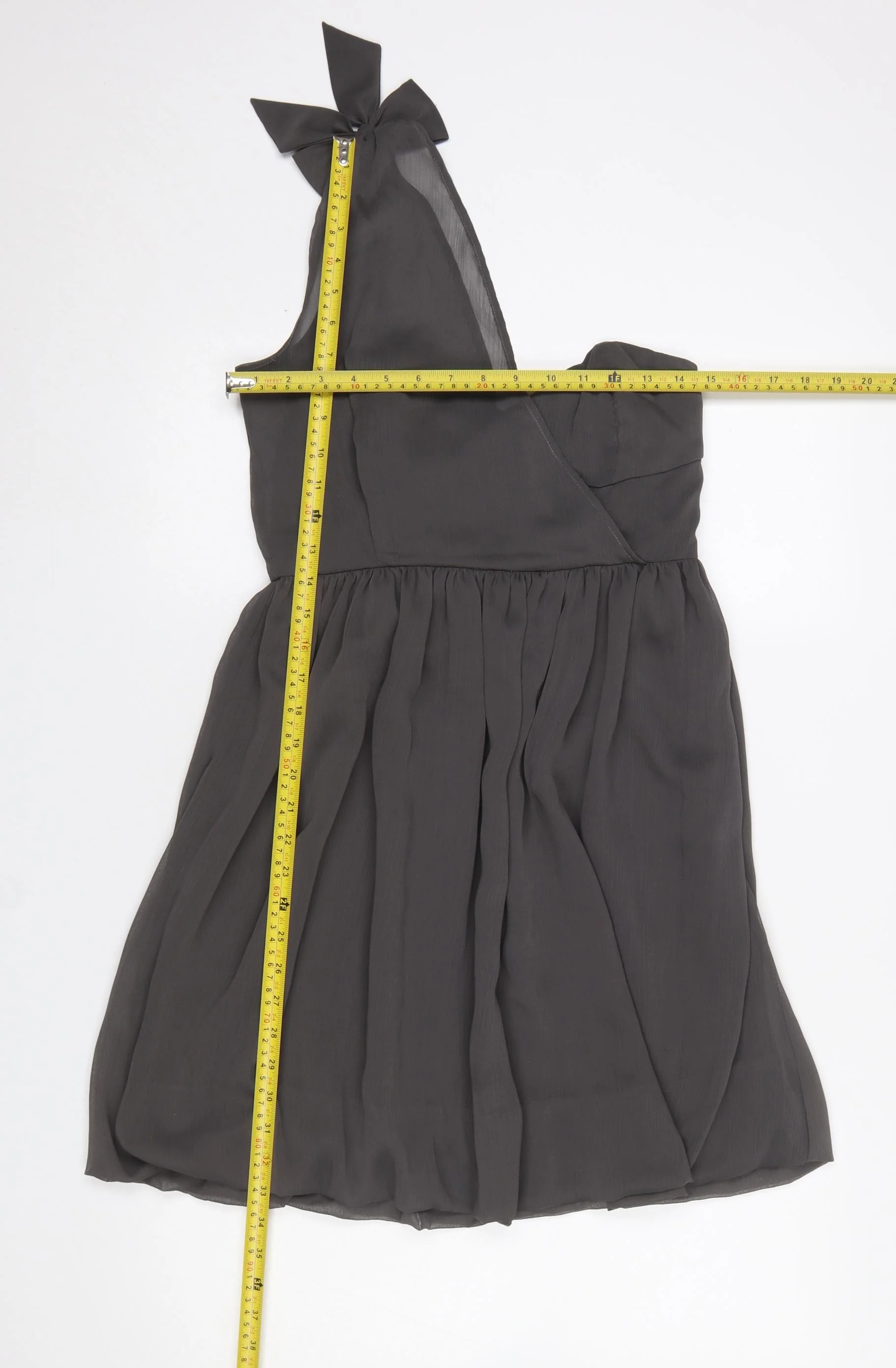 GED London Women’s Grey One Shoulder Short Party Dress Size 8 - Image 2