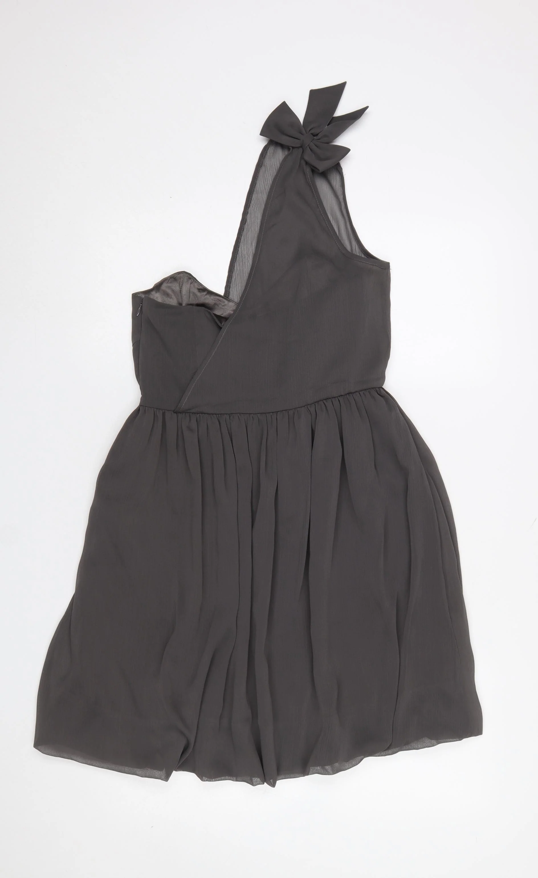 GED London Women’s Grey One Shoulder Short Party Dress Size 8 - Image 3