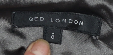 GED London Women’s Grey One Shoulder Short Party Dress Size 8 - Image 4
