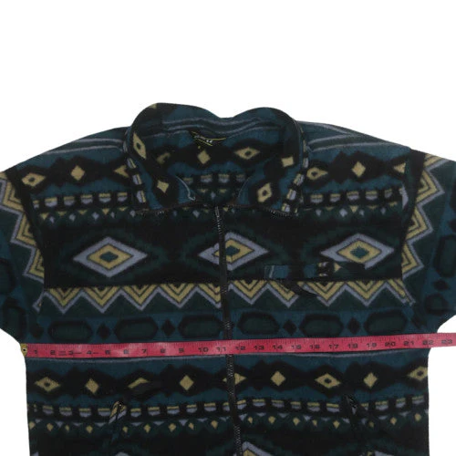 Gelert Men's Blue Geometric Fleece Jacket Size S Outdoor Casual - Image 2