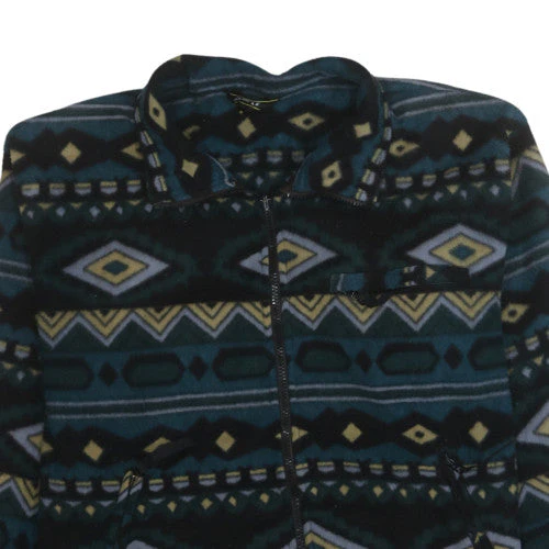 Gelert Men's Blue Geometric Fleece Jacket Size S Outdoor Casual - Image 7