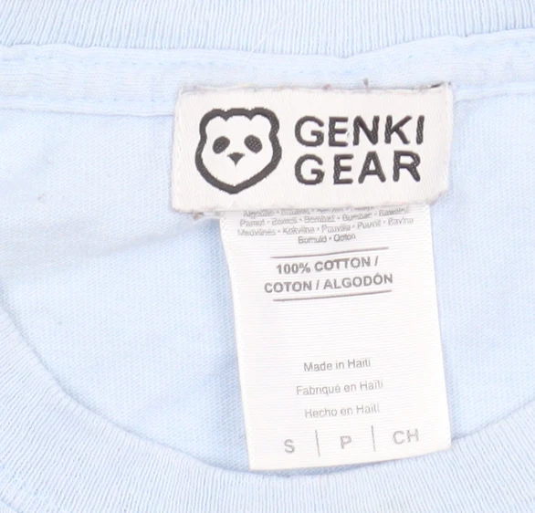 Genki Gear Women Blue Guinea Pig Graphic T-Shirt Size S - Image 4
