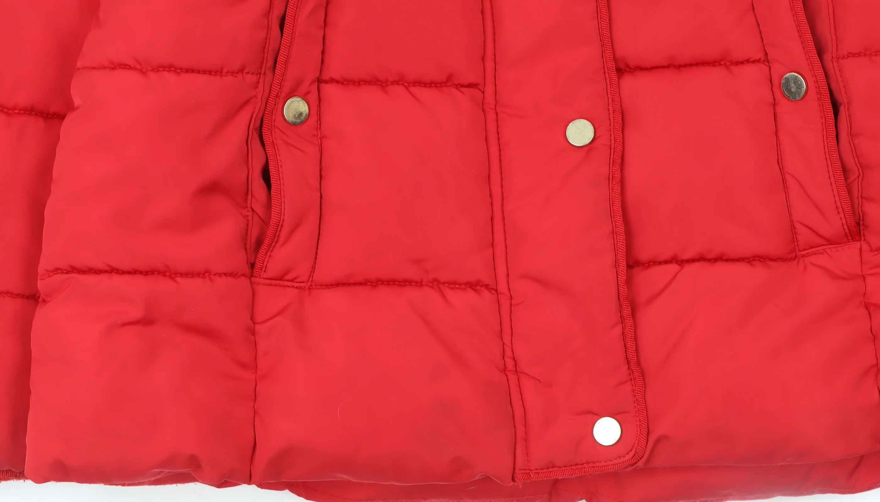 George Girls Red Puffer Jacket 11-12 Years Hooded Winter Coat - Image 6