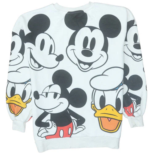 George Mickey & Friends White Sweatshirt XS Women's Crew Neck Pullover - Image 4