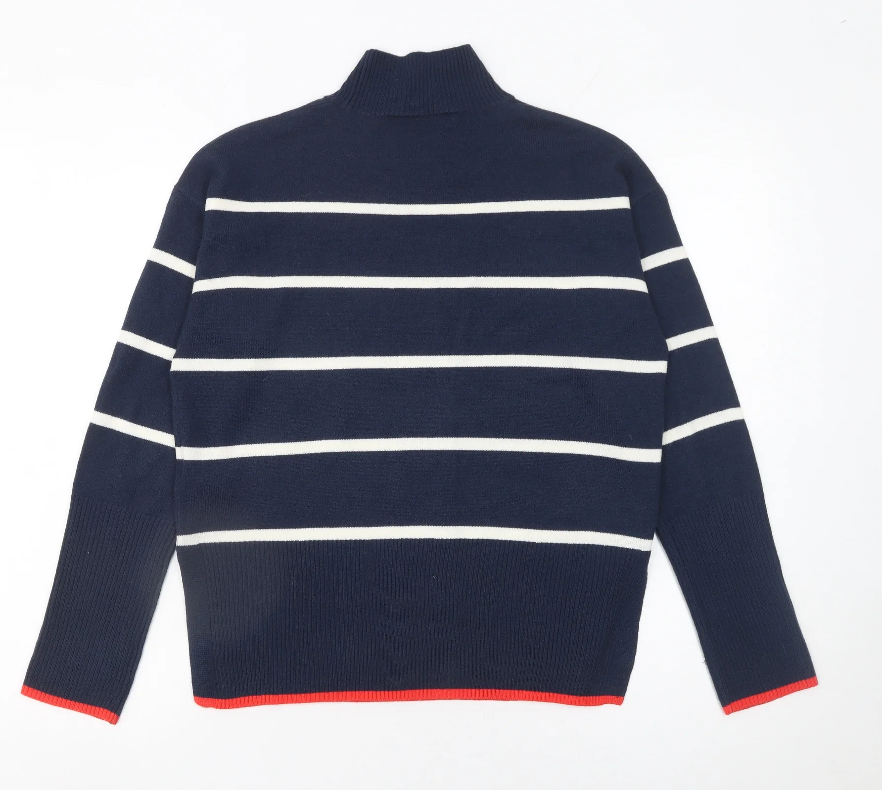 George Women’s Blue Striped Mock Neck Pullover Jumper XS - Image 3