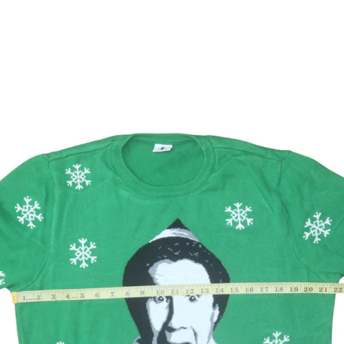 George Women’s Green Elf Christmas Jumper L Funny Pullover Knit - Image 3