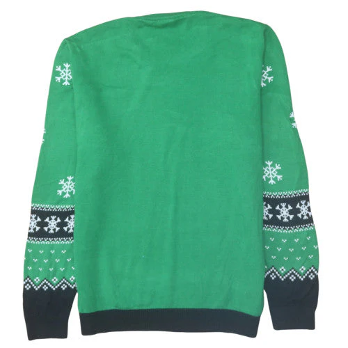 George Women’s Green Elf Christmas Jumper L Funny Pullover Knit - Image 4