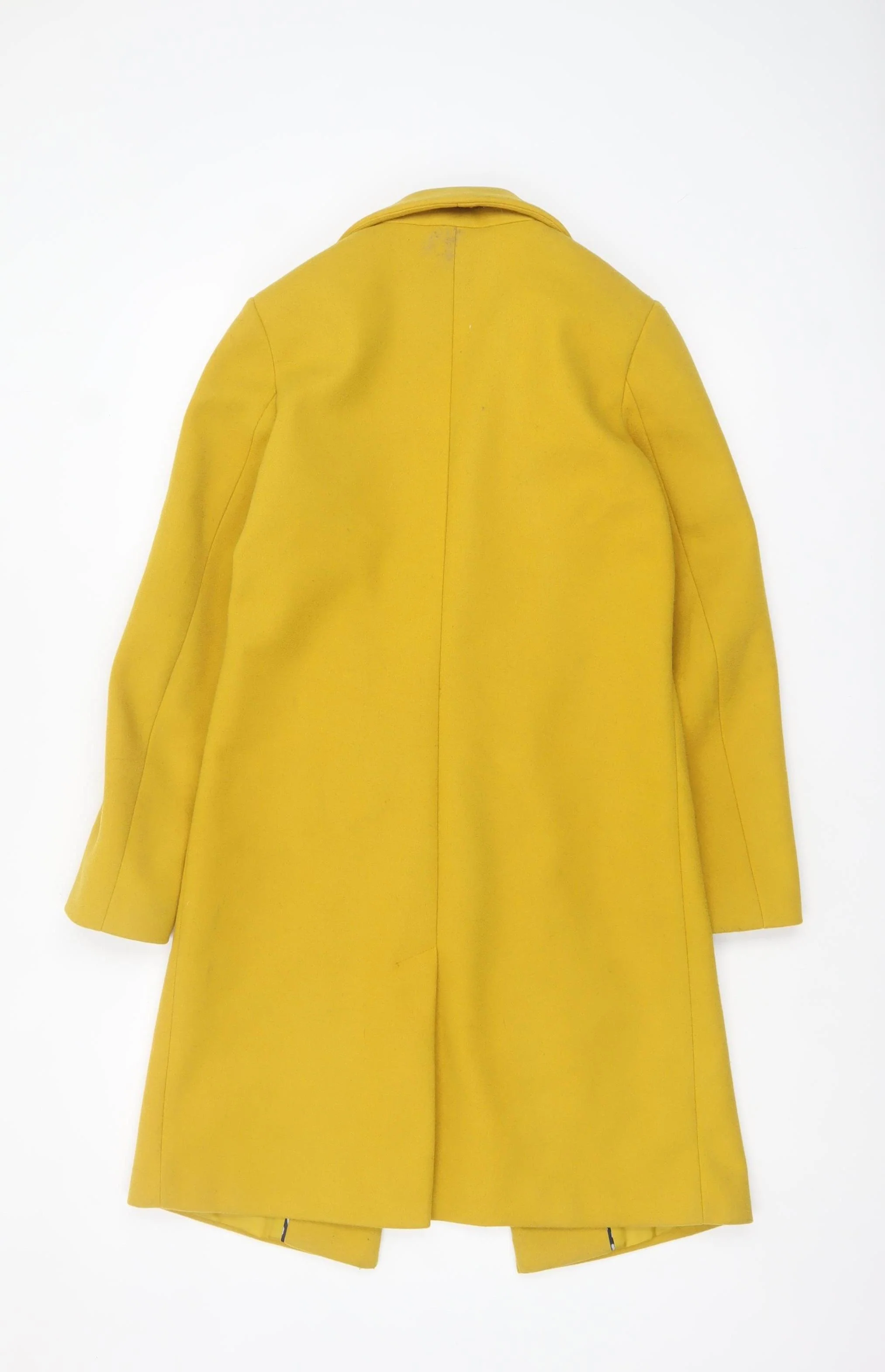 George Women's Yellow Long Overcoat Size 8 Classic Polyester - Image 3