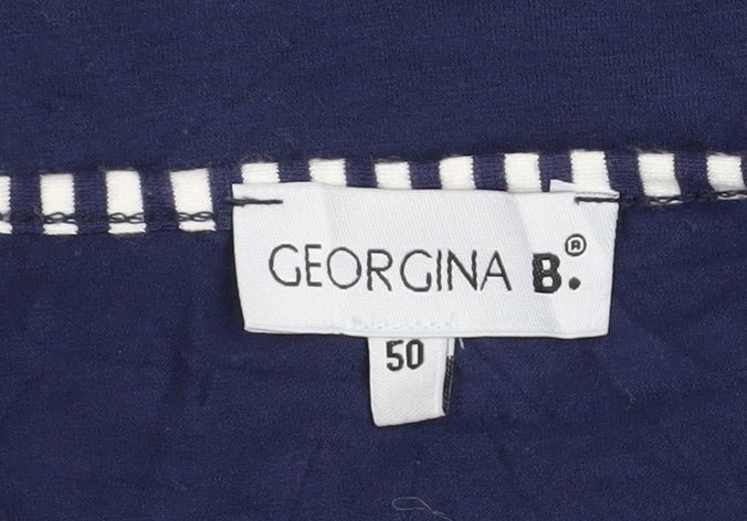 Georgina B Women’s Blue Striped Relaxed Fit Plus Size T-Shirt - Image 4