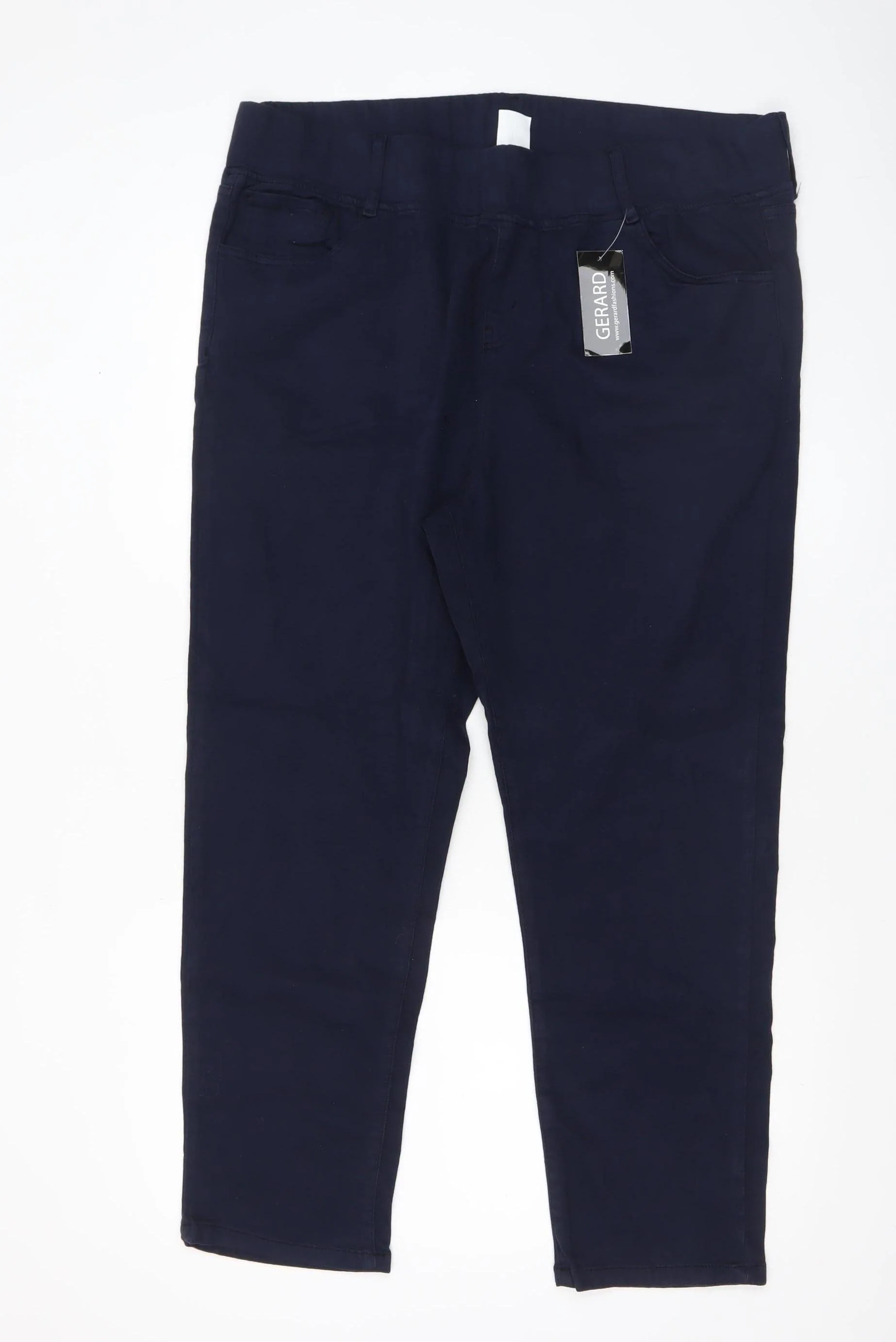 Gerard Womens Blue Cotton Stretch Jegging Trousers Size 18