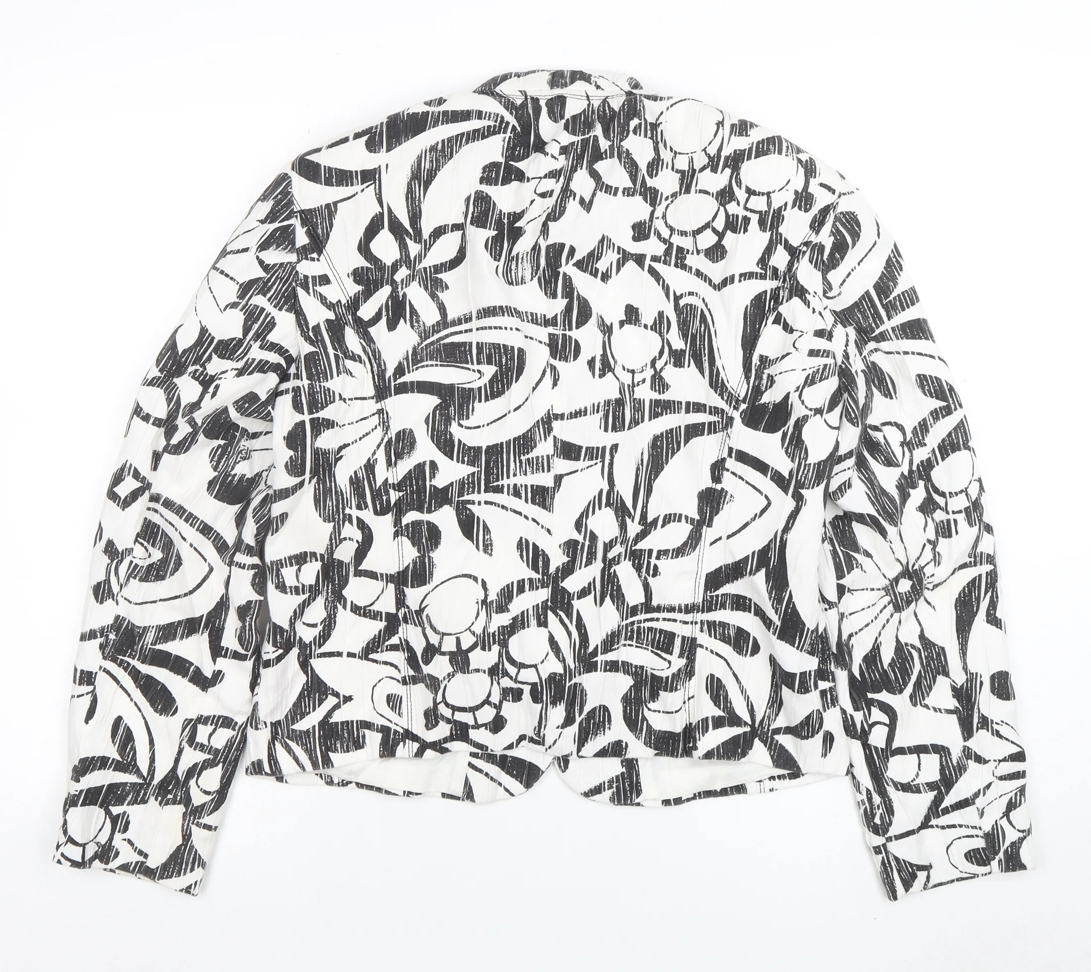 Gerry Weber Women's Black White Floral Blazer UK Size 12 - Image 3