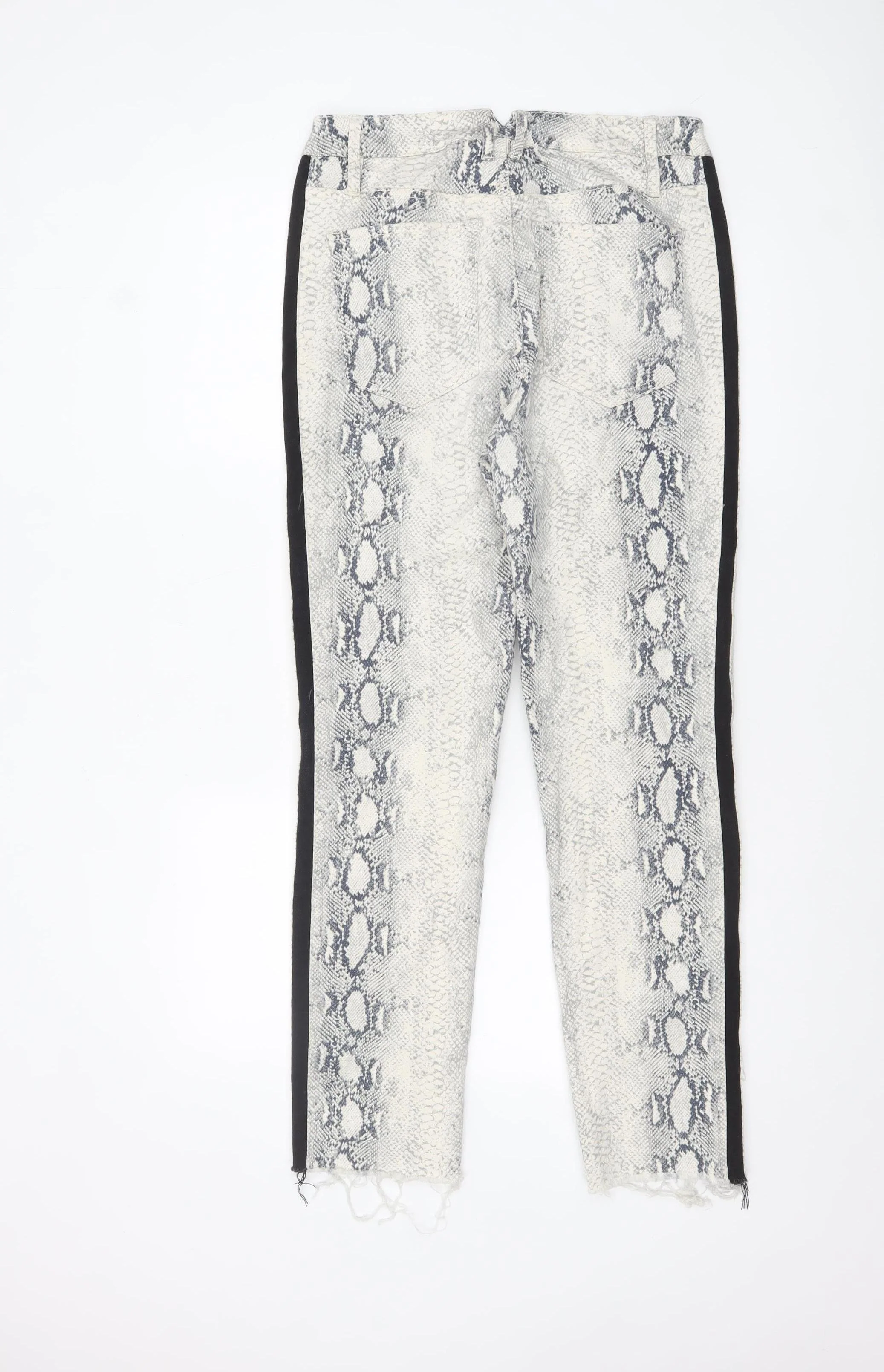 Gianni Bini Womens Grey Snake Print XL Stretch Cotton Trousers - Image 3