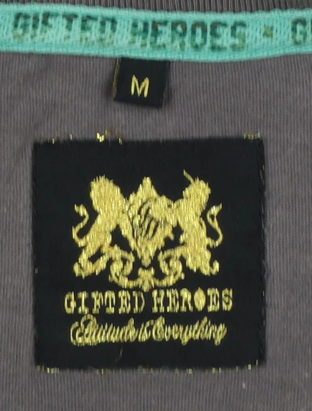 Gifted Heroes Unisex Grey Cotton Graphic T-Shirt M - Image 4