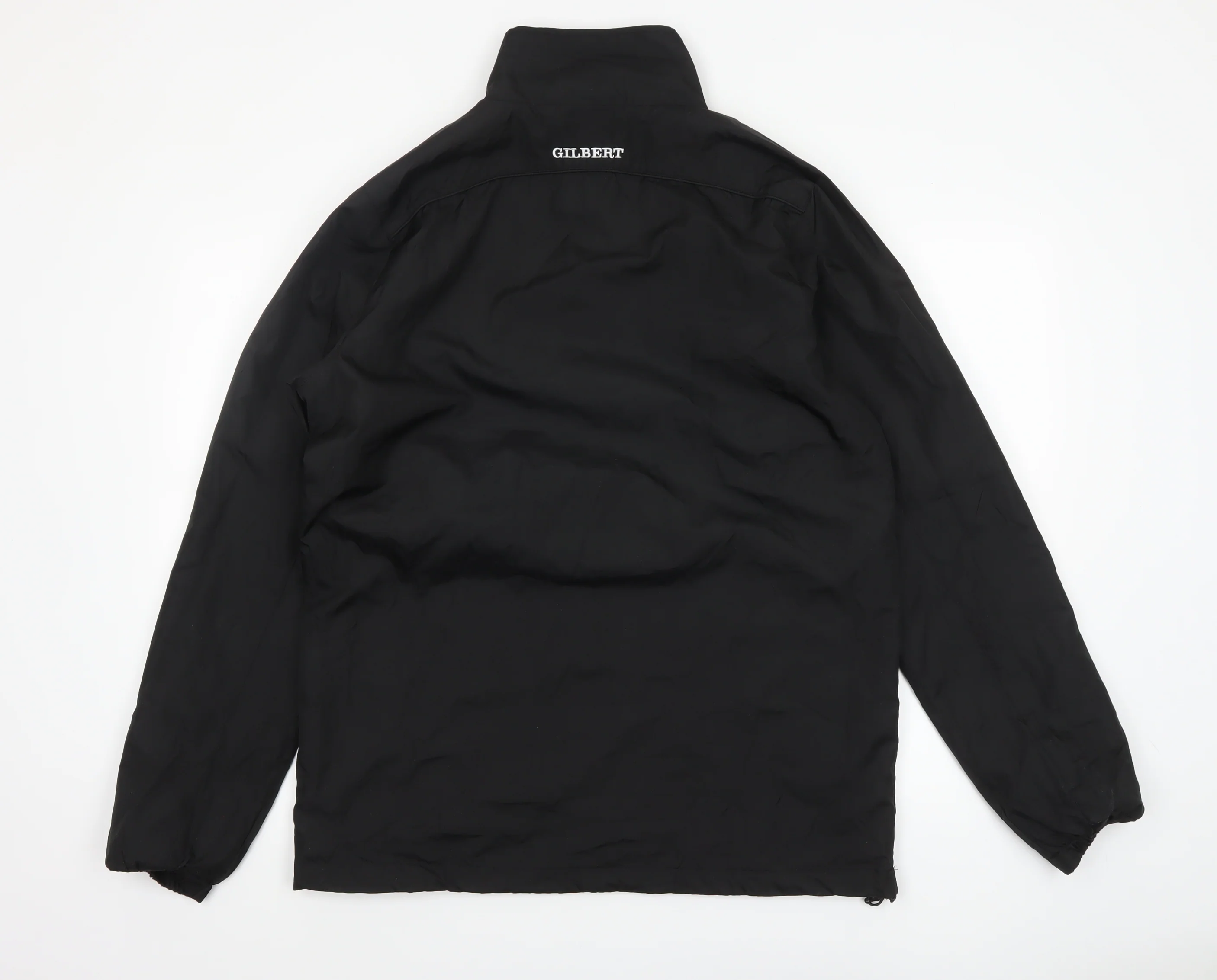 Gilbert Men's Black Medium Rugby Windbreaker 1/4 Zip Jacket - Image 3