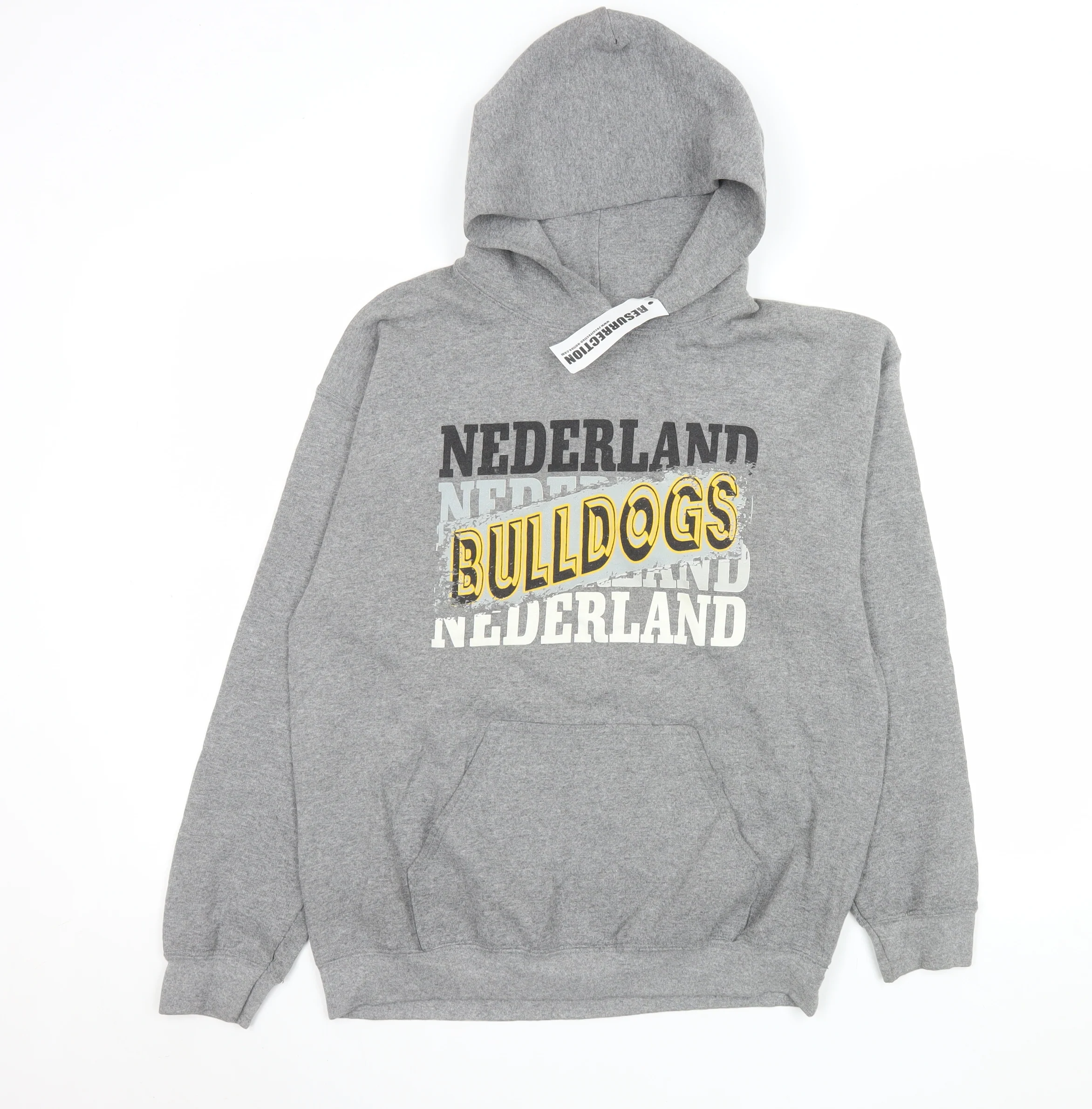 Gildan Men's Grey Nederland Bulldogs Pullover Hoodie M