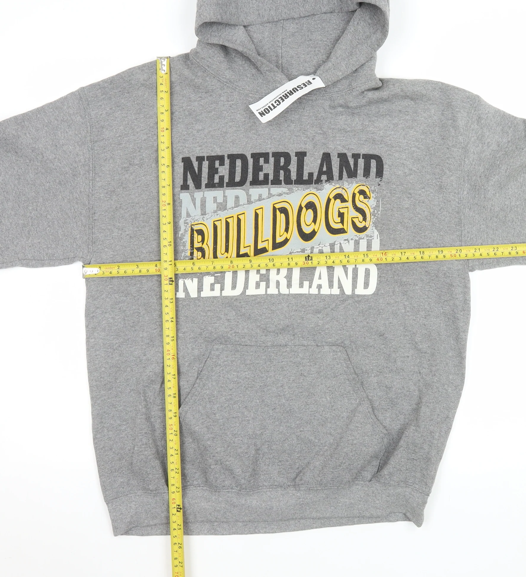Gildan Men's Grey Nederland Bulldogs Pullover Hoodie M - Image 2