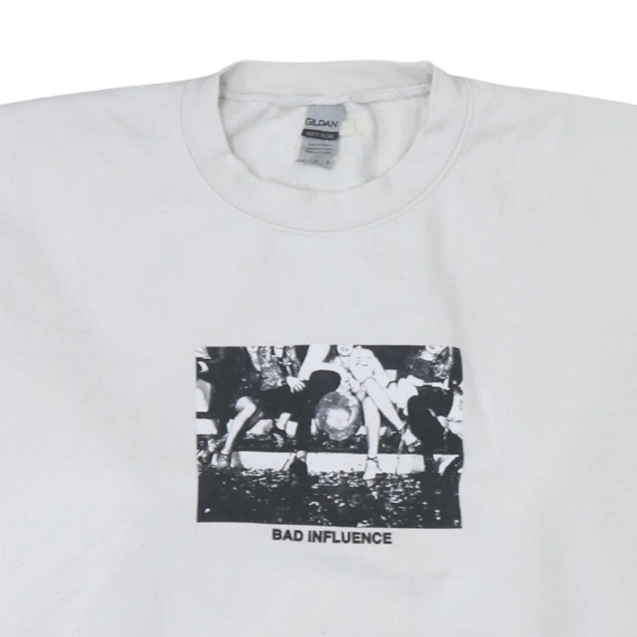 Gildan Women White Graphic Print Pullover Sweatshirt L - Image 8