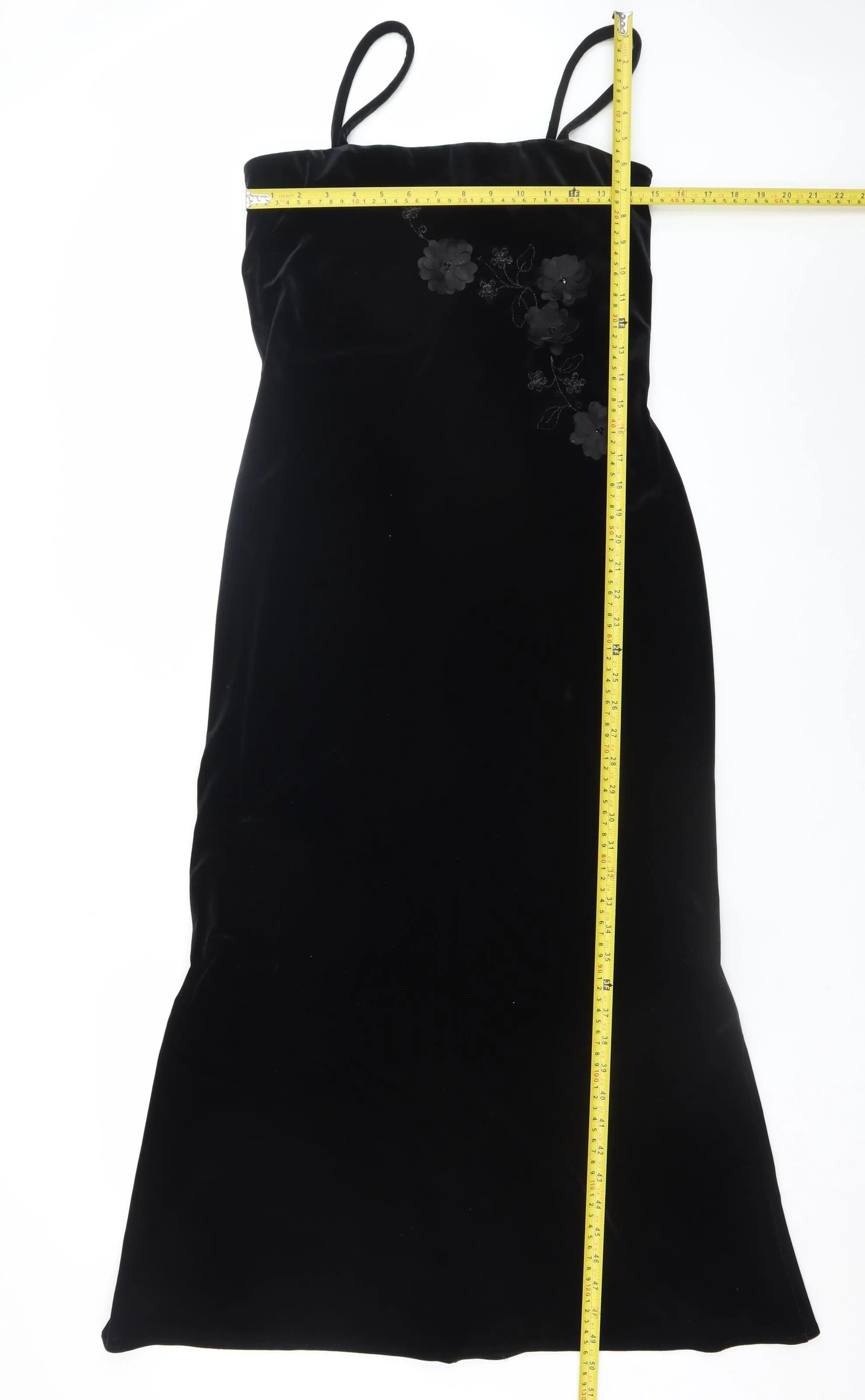 Gina Bacconi Women's Black Velvet Mermaid Dress Size 12 - Image 2