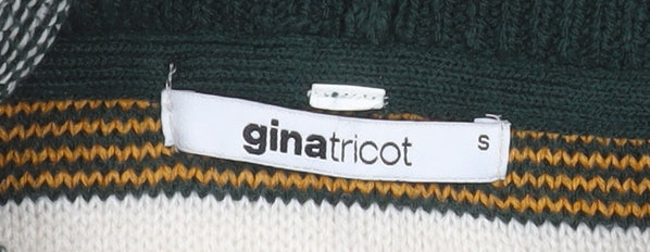 Gina Tricot Women's Multicoloured Striped Roll Neck Jumper Size S - Image 4