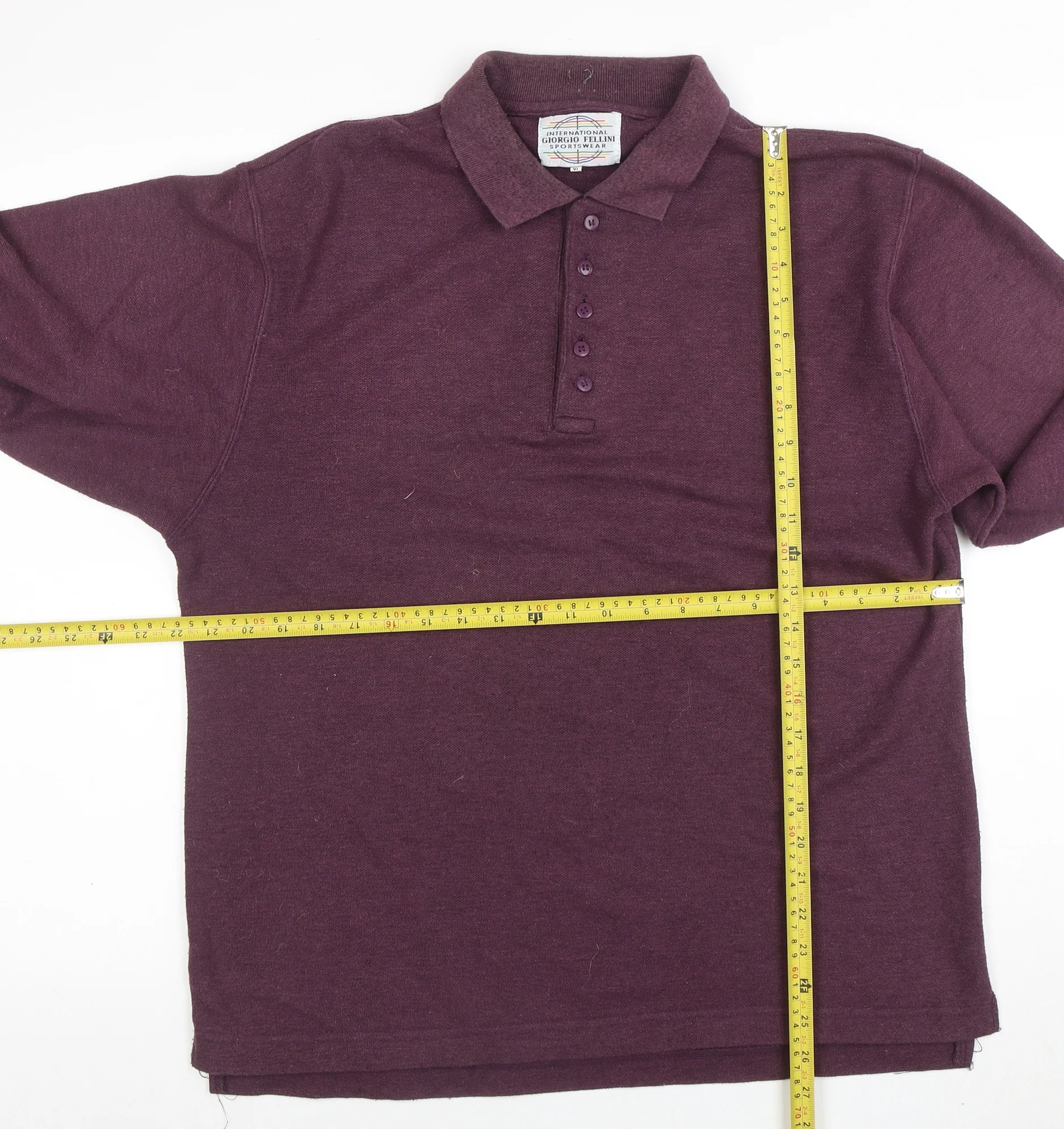 Giorgio Fellini Men's Purple Long Sleeve XL Polo Shirt - Image 2