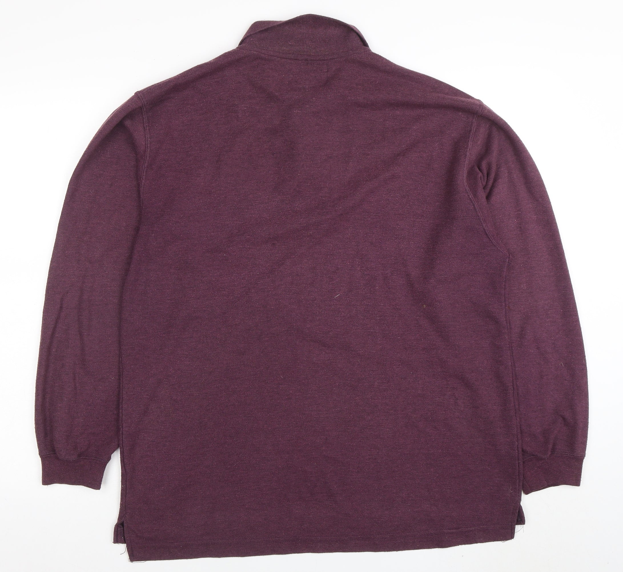 Giorgio Fellini Men's Purple Long Sleeve XL Polo Shirt - Image 3