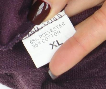 Giorgio Fellini Men's Purple Long Sleeve XL Polo Shirt - Image 5