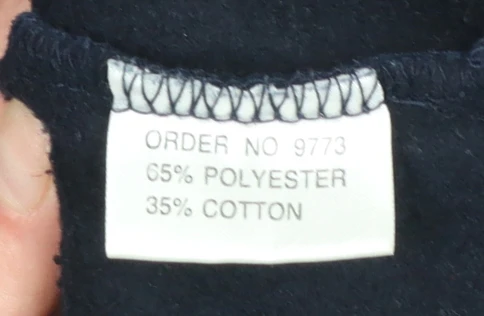 Giorgio Men's Blue Collared Henley Sweatshirt Size L - Image 5