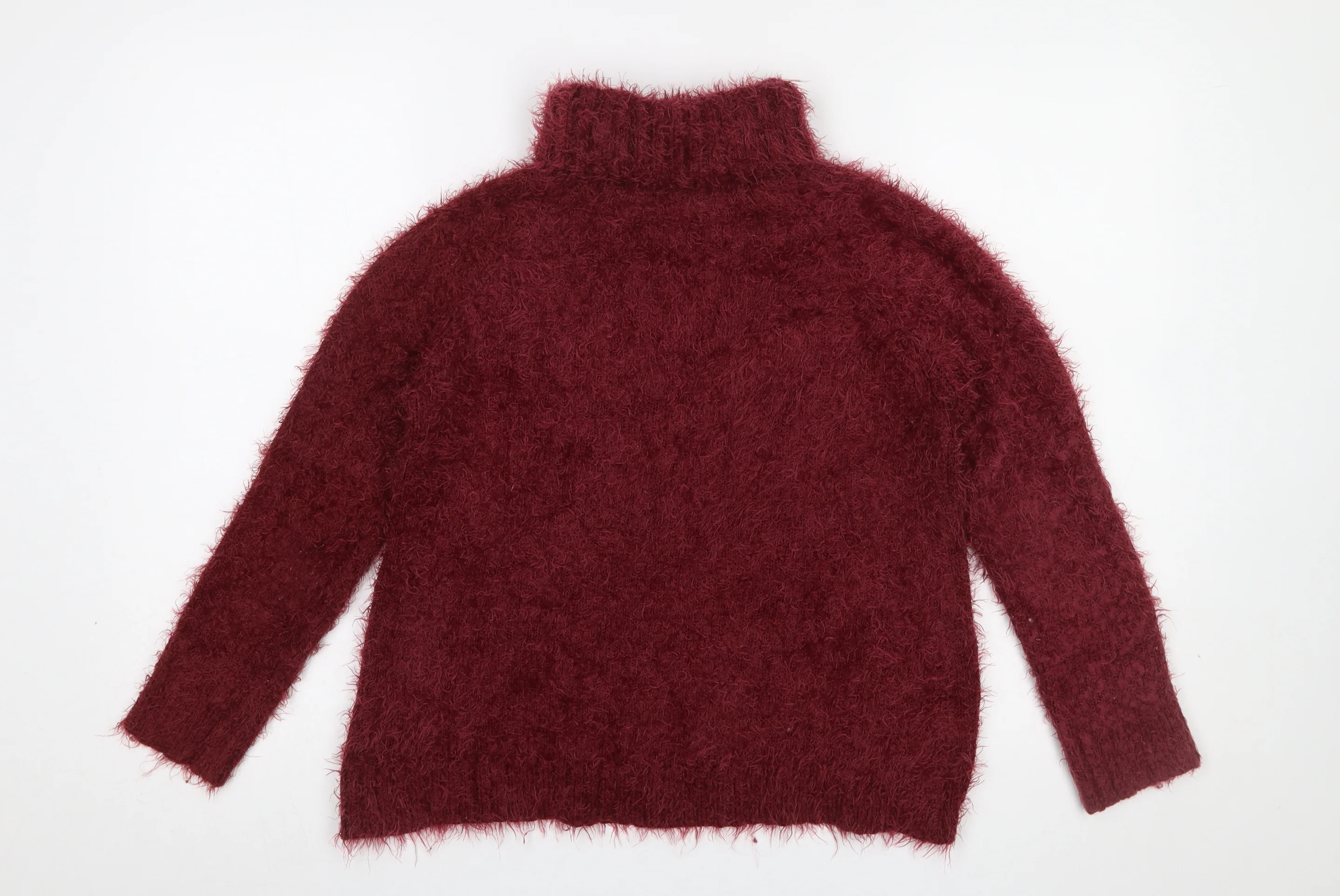 Goldie Women’s Red Roll Neck Fluffy Knit Jumper One Size - Image 3