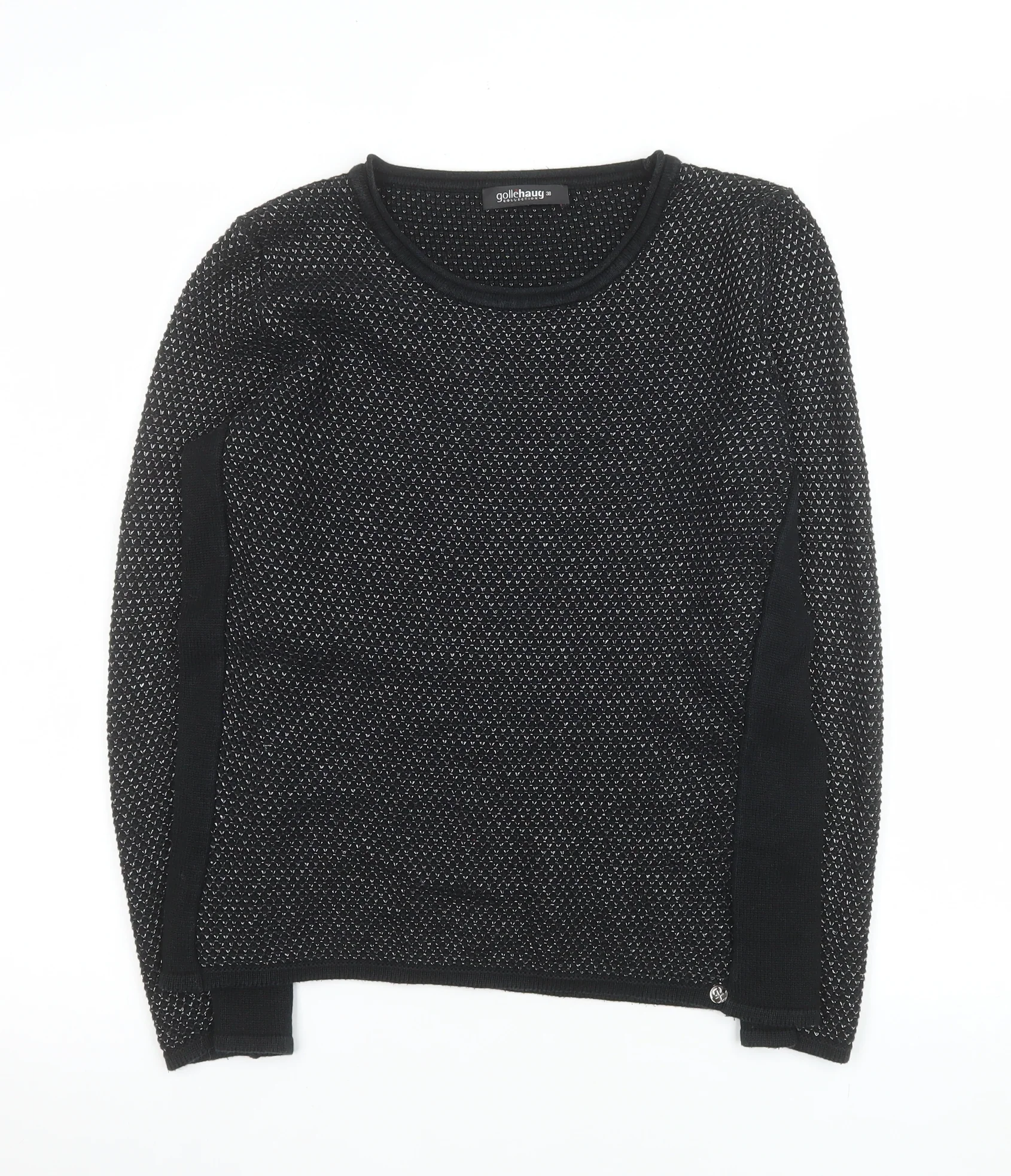 Gollehaug Womens Black Size 10 Knit Pullover Jumper