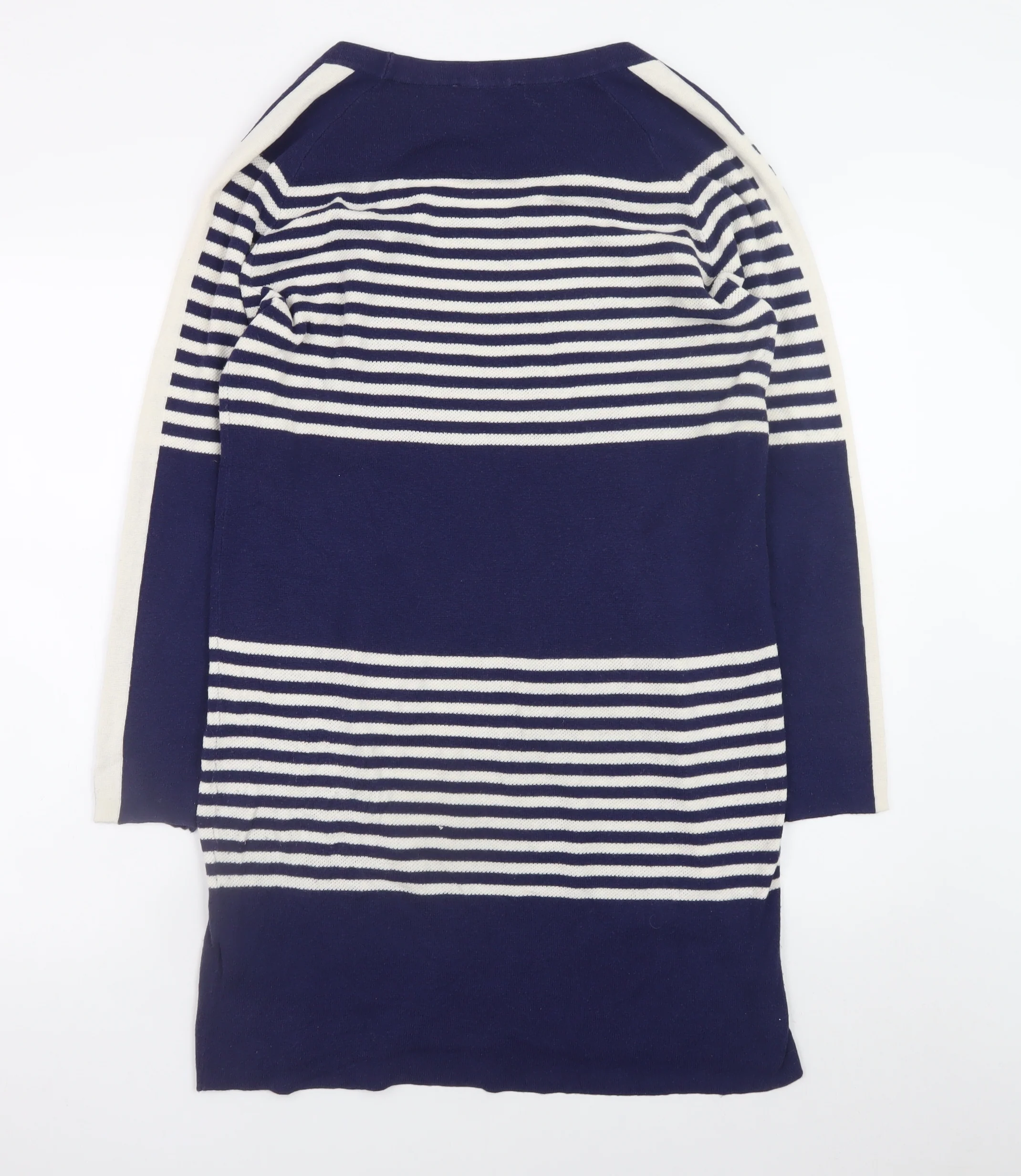 Great Plains Women Blue Striped Jumper Dress L Knit Casual - Image 3