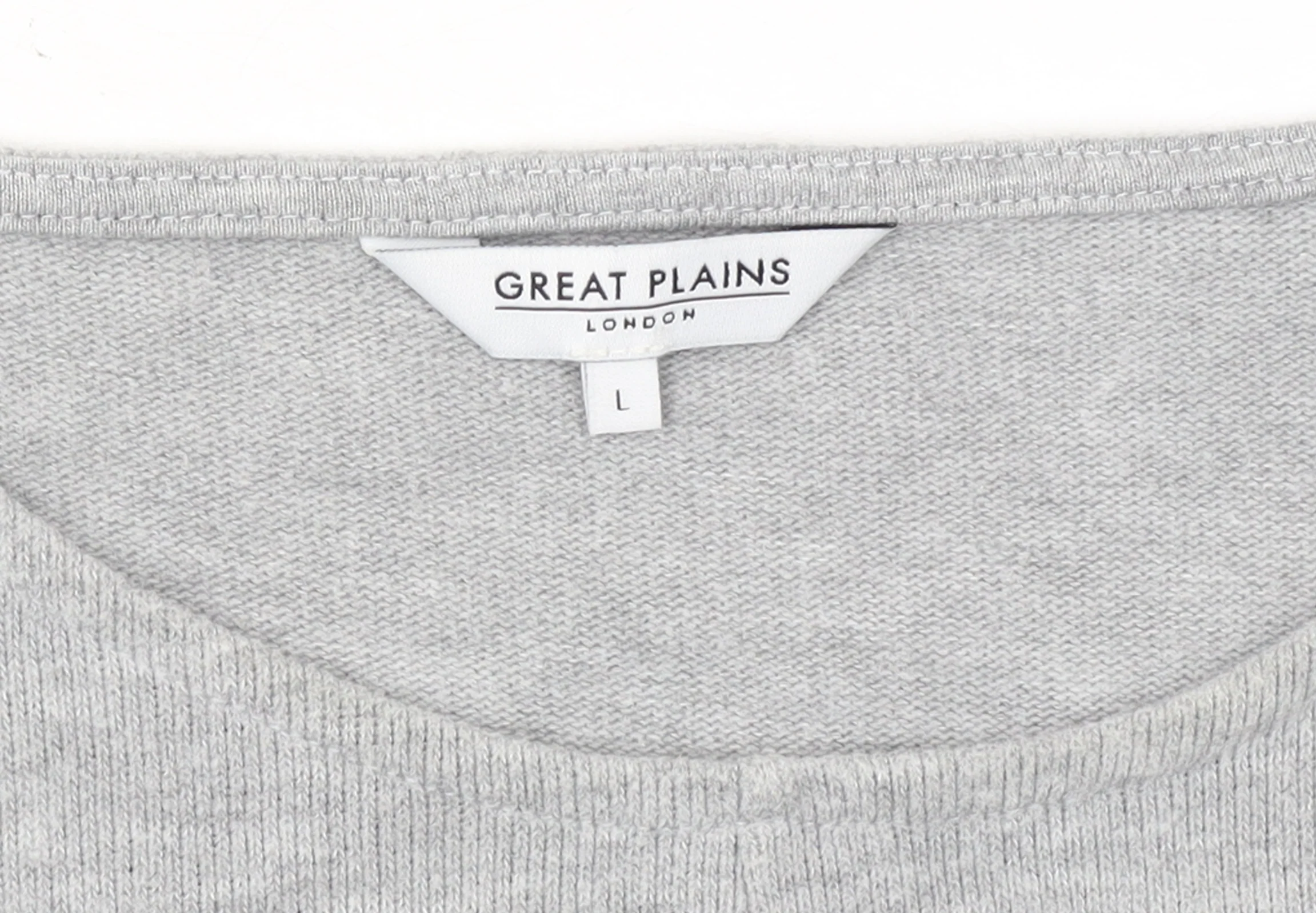 Great Plains Women Grey Knit Shift Dress Size L Long Sleeve Casual - Image 4