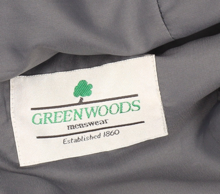 Greenwoods Mens Grey 40 Regular Fit Striped Wool Blend Blazer Jacket - Image 4