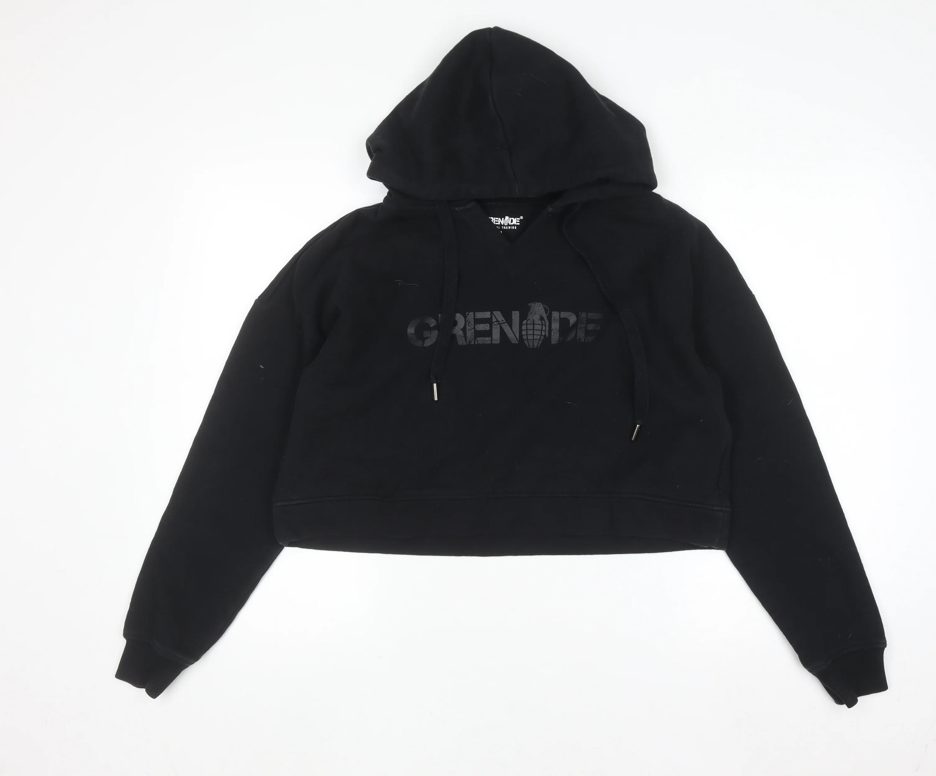 Grenade Women Black Small Pullover Hoodie Tactical Training Print