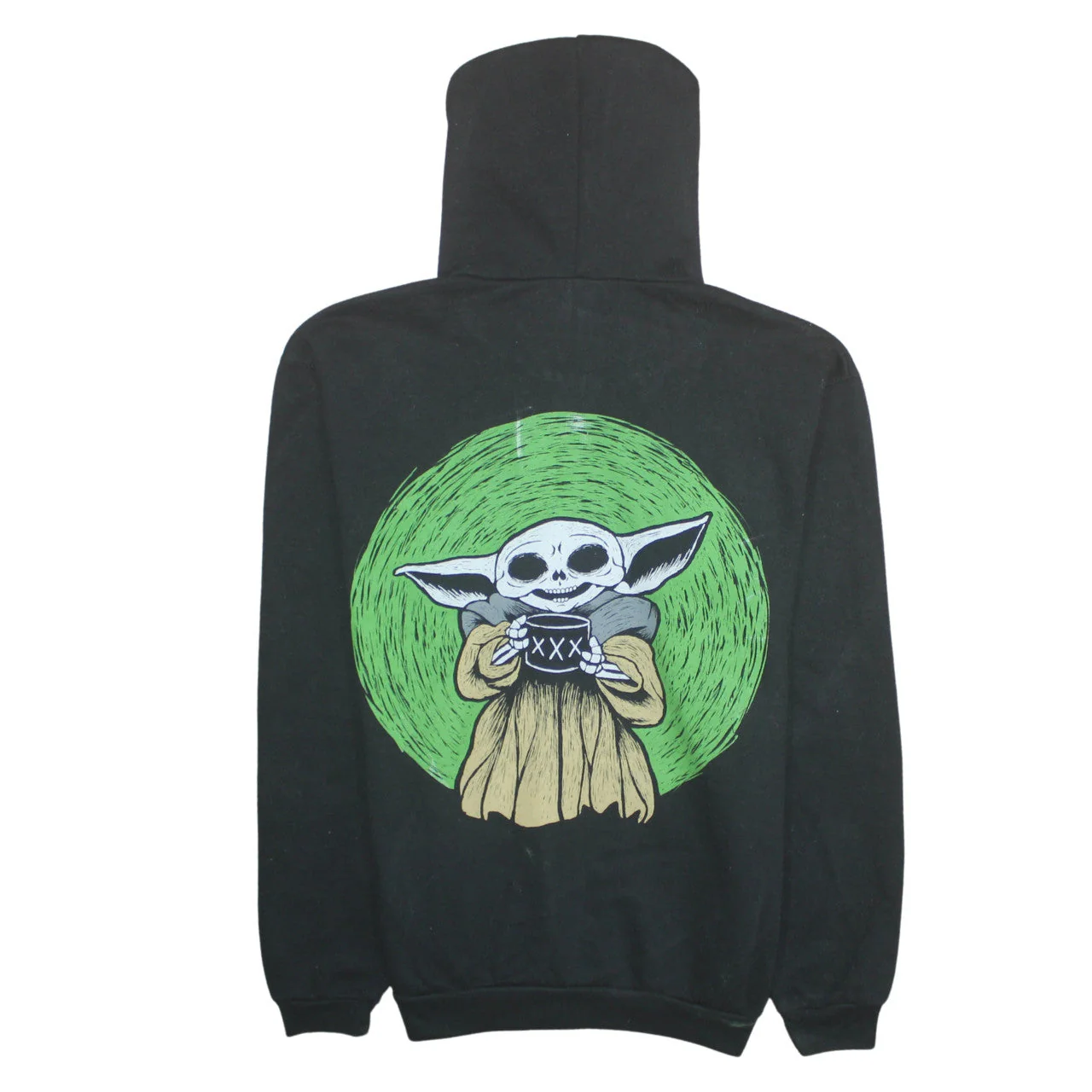 Grimm Designs Black Full Zip Hoodie Women Medium Skull Graphic - Image 4