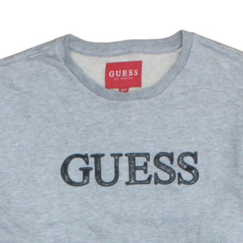 Guess Mens Grey 2XL Crew Neck Logo Pullover Sweatshirt - Image 8