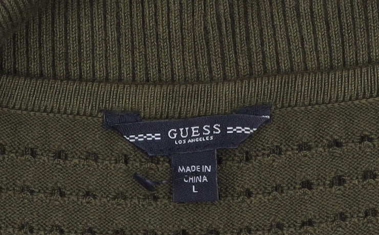 Guess Women Green Bodycon Knit Cut Out Dress Size 12 - Image 5