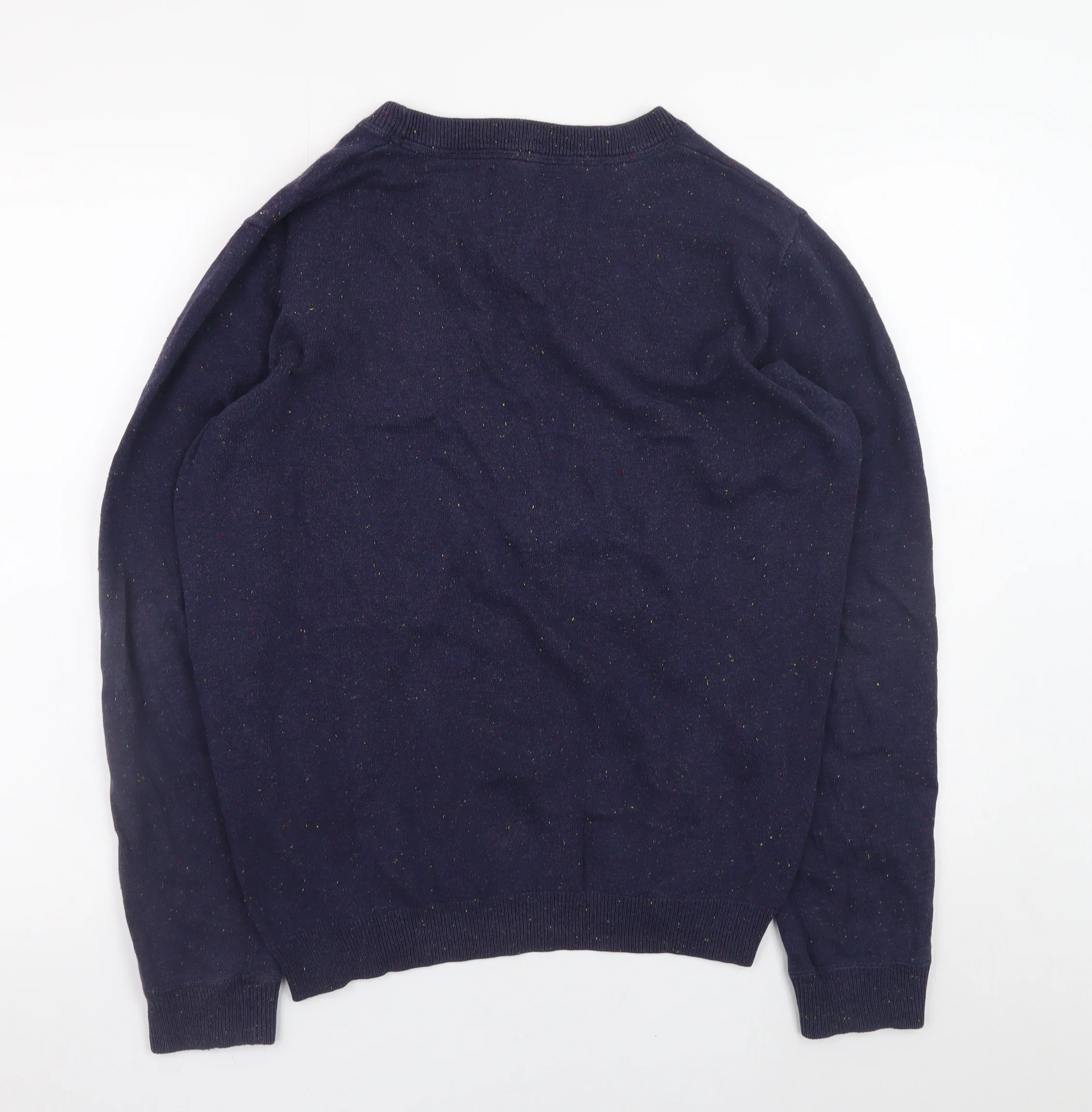 Guide London Men's Blue Cotton Crew Neck Jumper Size L - Image 3