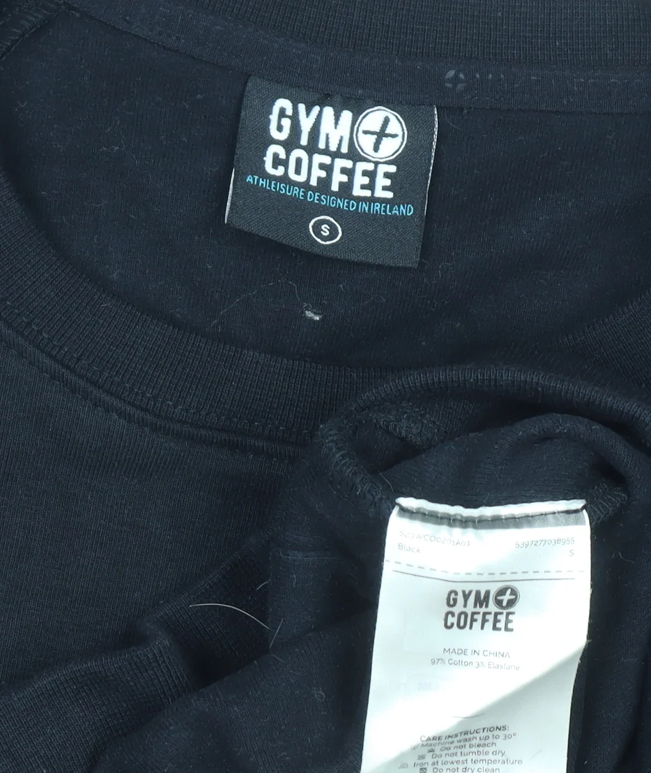 Gym+Coffee Women's Black Small Pullover Sweatshirt Cotton Blend - Image 4