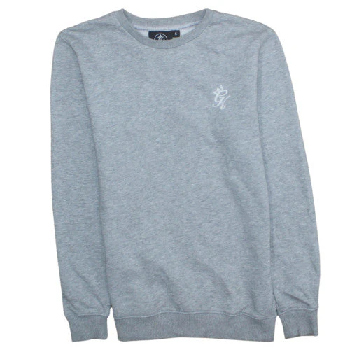 Gym King Men's Grey Crew Neck Pullover Sweatshirt Size S